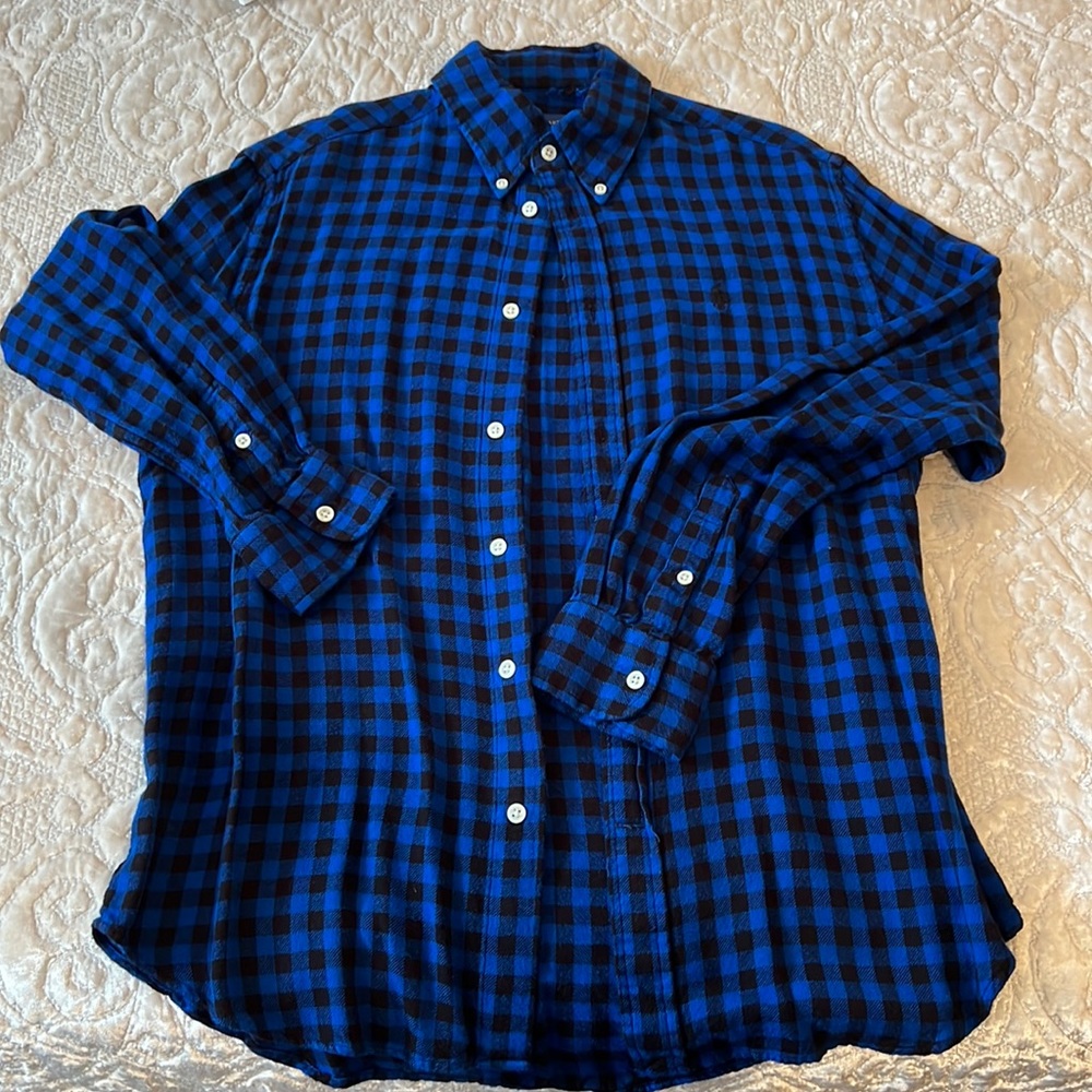 Ralph Lauren plaid flannel like new flannel button down